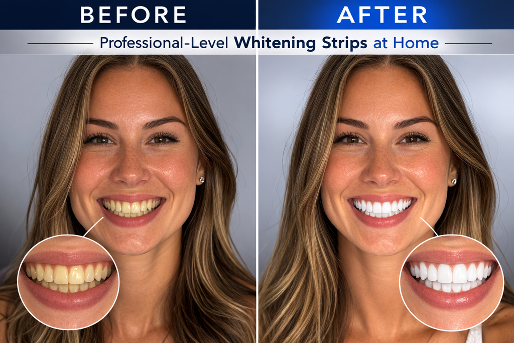Professional-Level Whitening Strips at Home