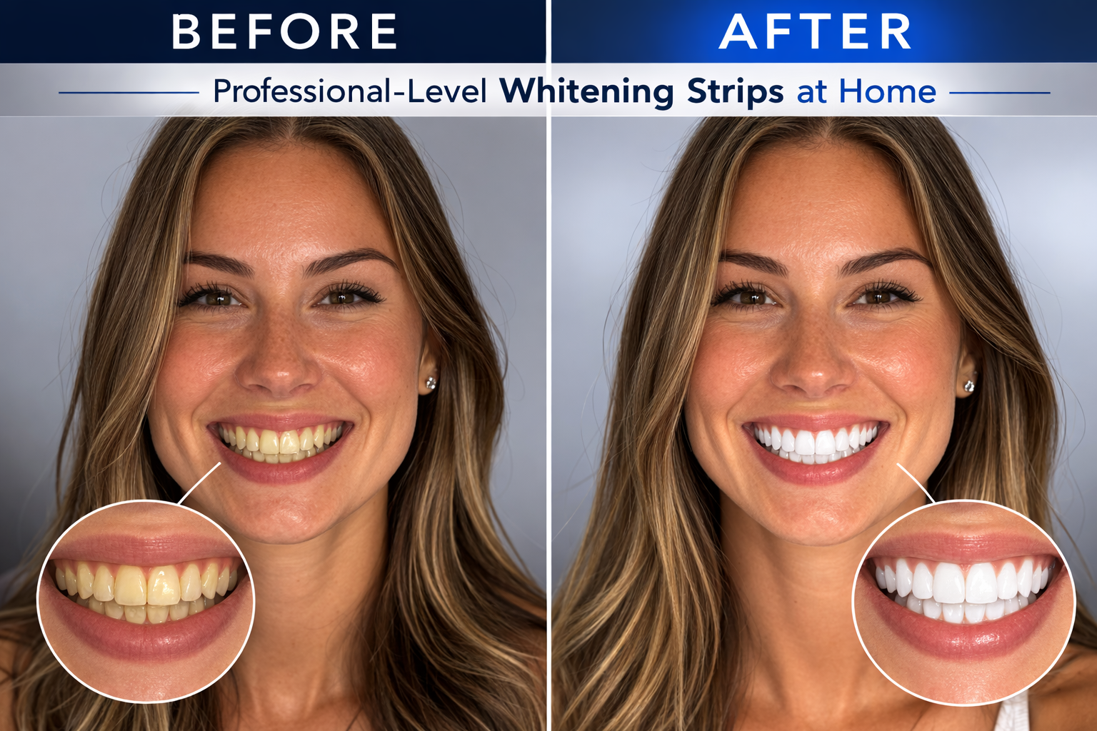 Professional-Level Whitening Strips at Home